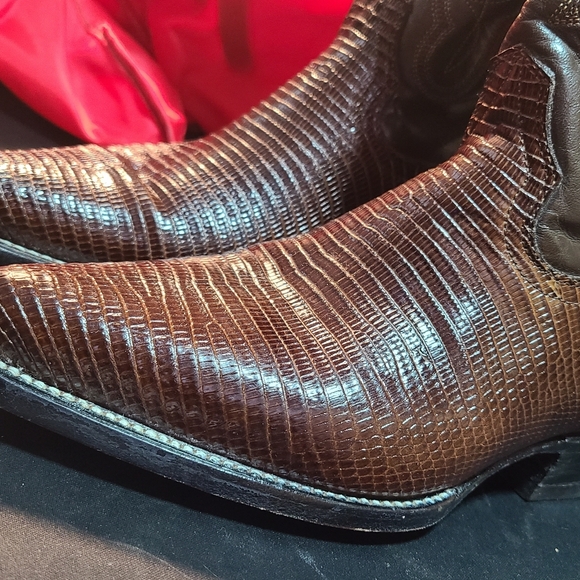 Vintage Botas Je-Ver Men's Western Leather Style 3438 Boots & Bag - Picture 2 of 5